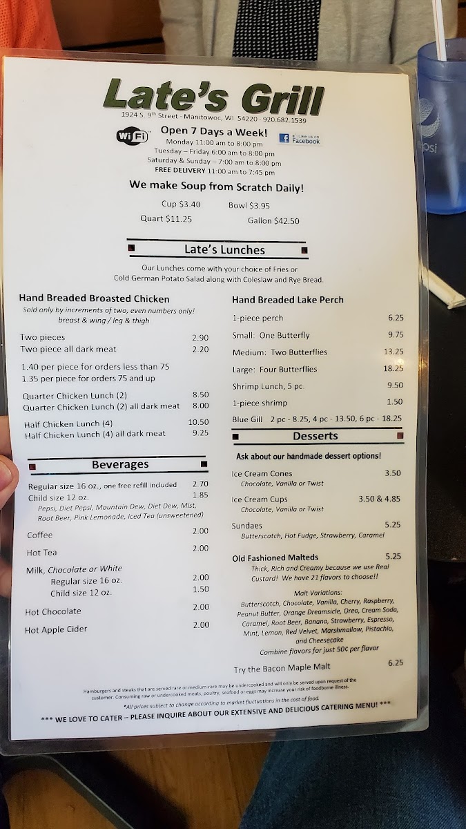 Late's Menu - Image 3